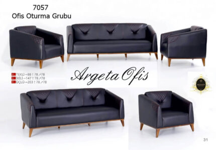 Deri kaplama estetik 7057 Ofis Kanepeleri