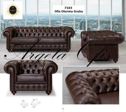 Rahat oturum alanına sahip modern 7103 Ofis Kanepeleri.