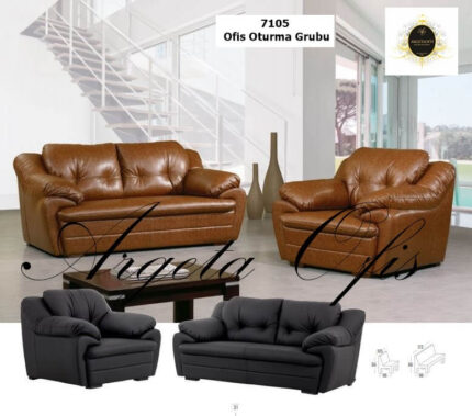 Renkli kumaş kaplama estetik 7105 Ofis Kanepeleri