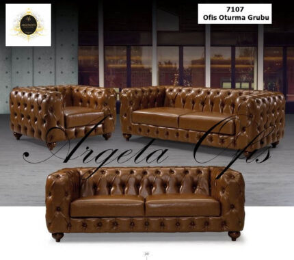 Estetik detaylarla süslenmiş modern 7107 Ofis Kanepeleri.