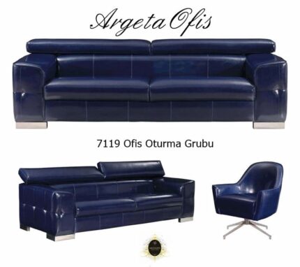 Zarif hatlarıyla dikkat çeken estetik 7119 Ofis Kanepeleri.