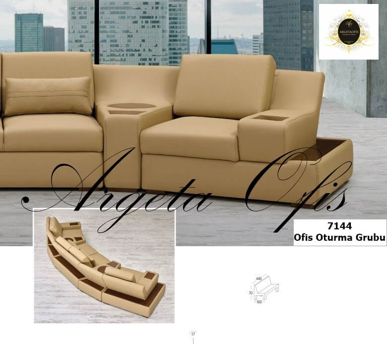 7144 Ofis Kanepeleri Zarif dikiş detaylarıyla süslenmiş estetik 7144 Ofis Kanepeleri.