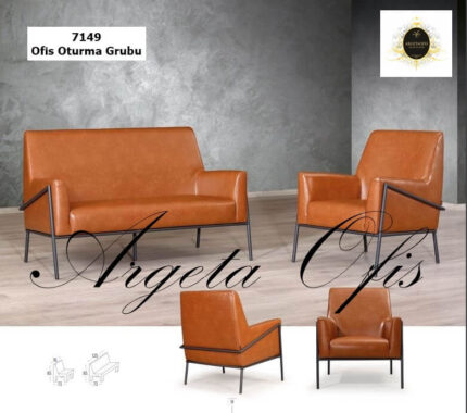 Ergonomik yapısıyla uzun süreli oturum için uygun estetik 7149 Ofis Kanepeleri.