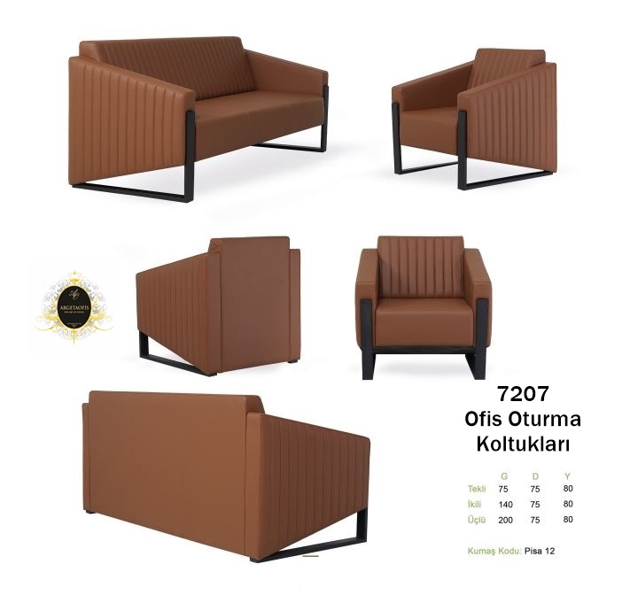 7207 Ofis Kanepeleri Estetik detaylarla süslenmiş modern 7207 Ofis Kanepeleri.