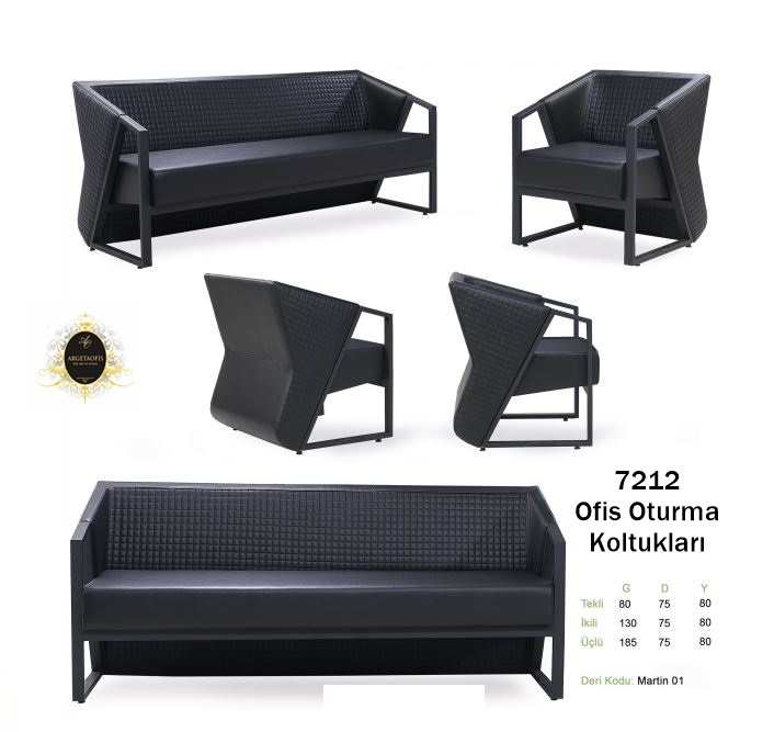 7212 Ofis Kanepeleri Modern ofis dekorasyonuna uyum sağlayan estetik 7212 Ofis Kanepeleri.