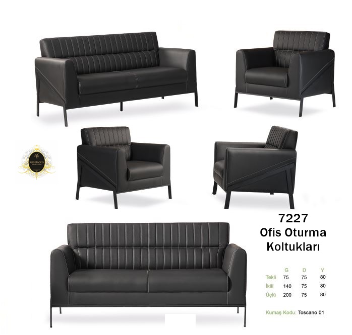 7227 Ofis Kanepeleri Dinlenme alanı için ideal olan şık estetik 7227 Ofis Kanepeleri.