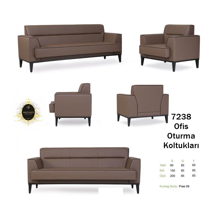7238 Ofis Kanepeleri Renkli kumaş kaplama ile tasarlanmış estetik 7238 Ofis Kanepeleri.