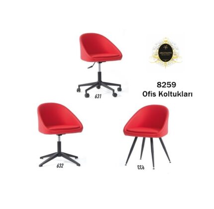 Rahat oturma pedi ve bel desteği sunan modern Ergonomik 8259 Ofis Koltukları